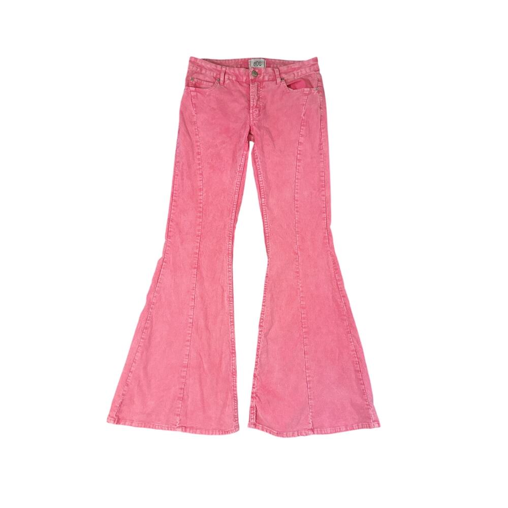 Women 25 UO Urban Outfitters BDG Extreme Flare Pink Corduroy Bell Bottoms Pants